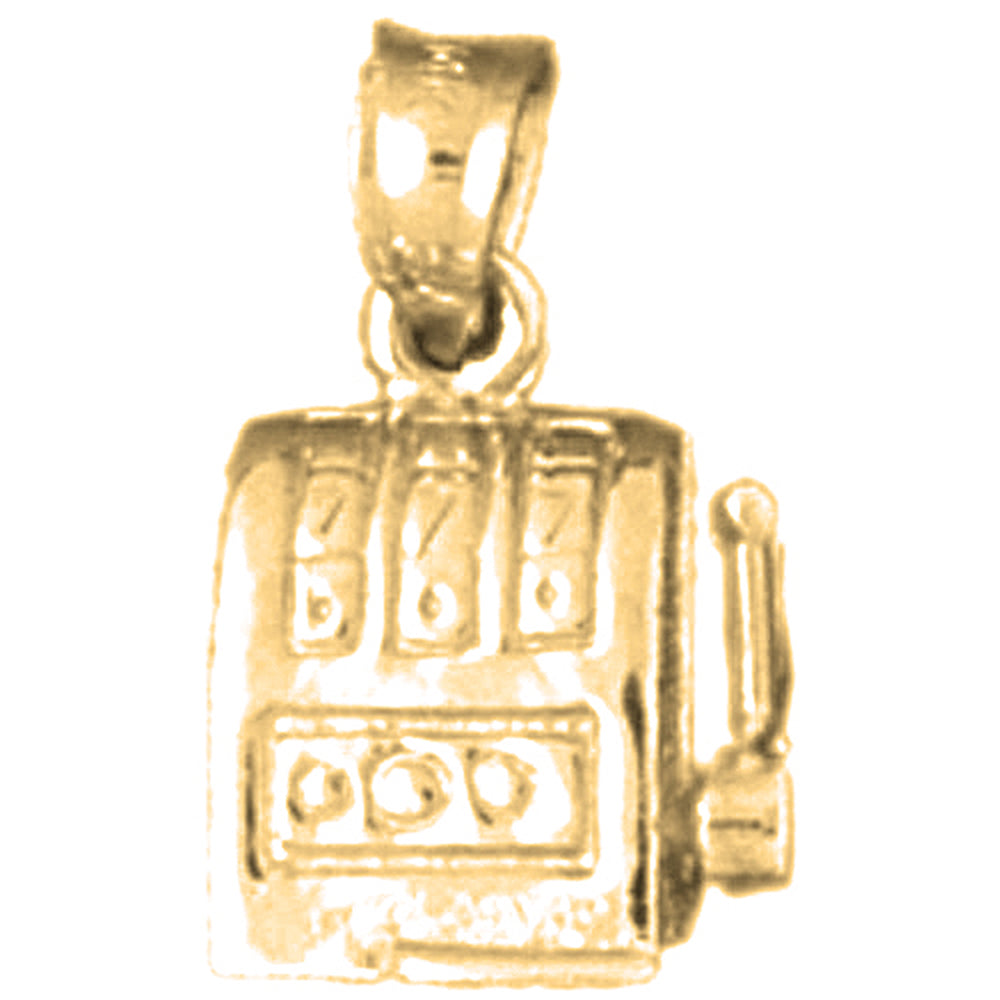 14K or 18K Gold Slot Machine Pendant