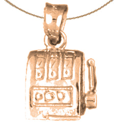 14K or 18K Gold Slot Machine Pendant