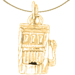 14K or 18K Gold Slot Machine Pendant
