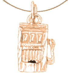 14K or 18K Gold Slot Machine Pendant