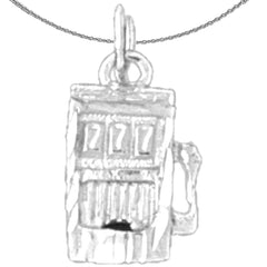 14K or 18K Gold Slot Machine Pendant