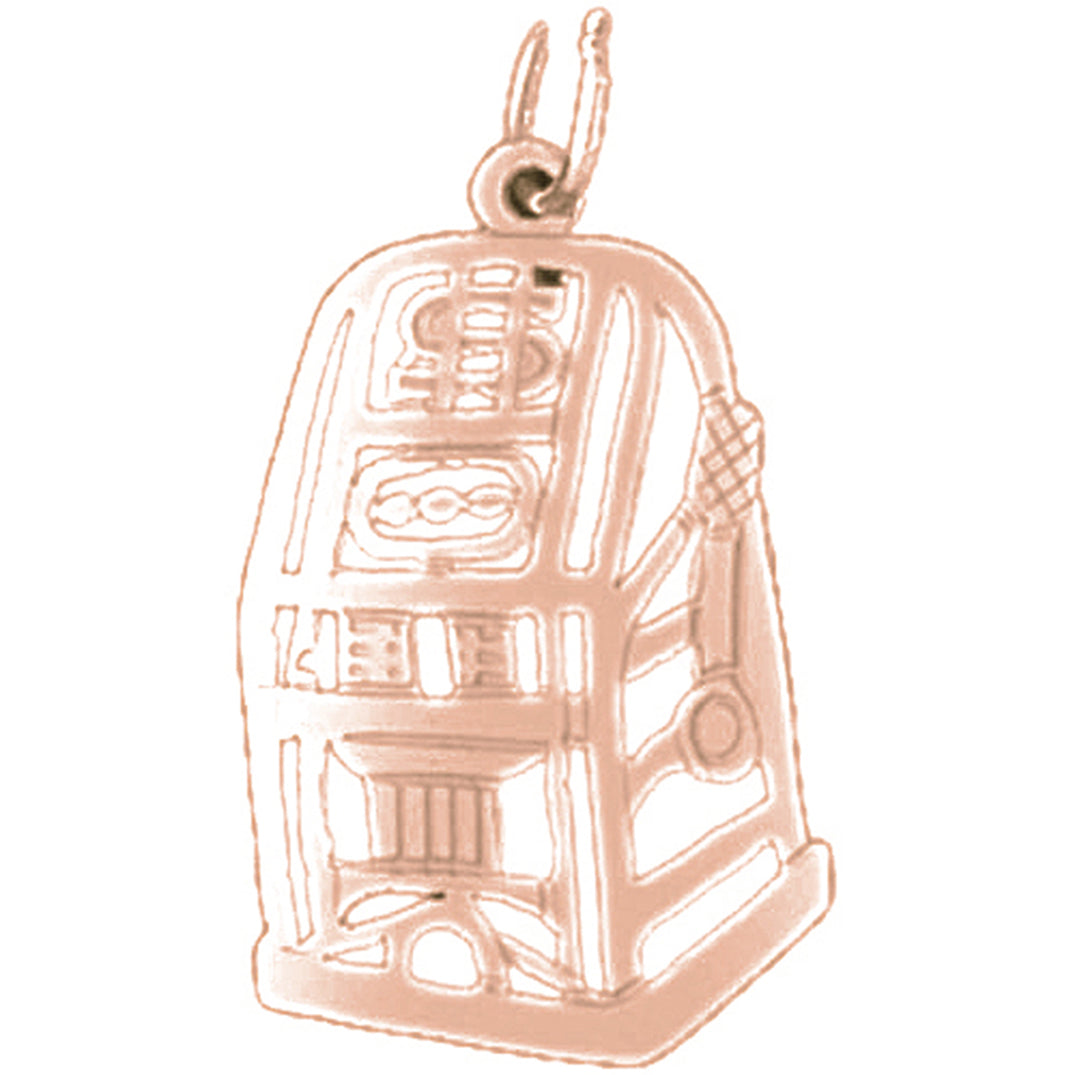 14K or 18K Gold Slot Machine Pendant