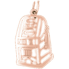 14K or 18K Gold Slot Machine Pendant