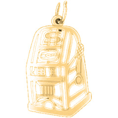 14K or 18K Gold Slot Machine Pendant