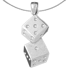 10K, 14K or 18K Gold Dice Pendant