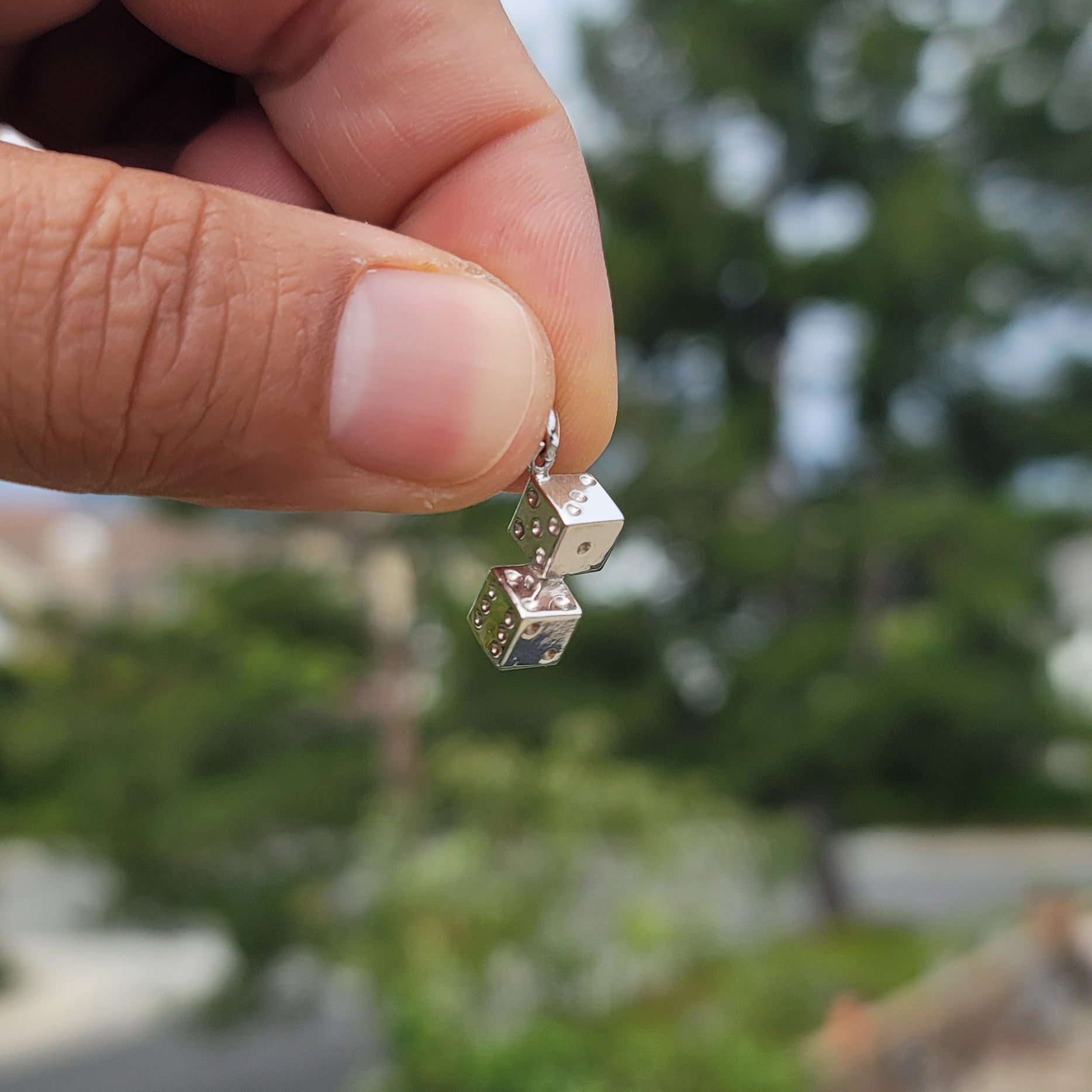 14K or 18K Gold Dice Pendant