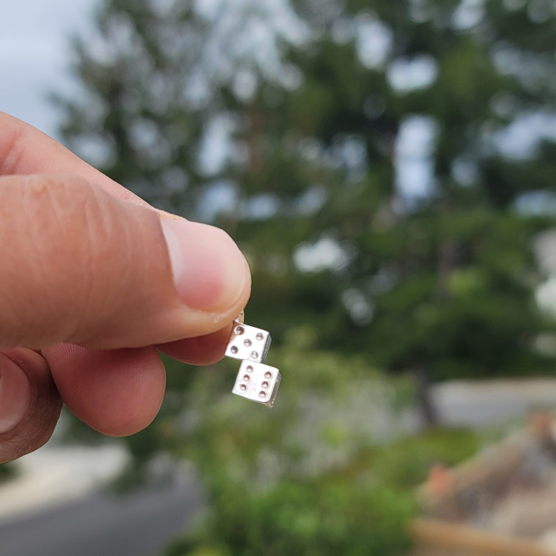 14K or 18K Gold Dice Pendant