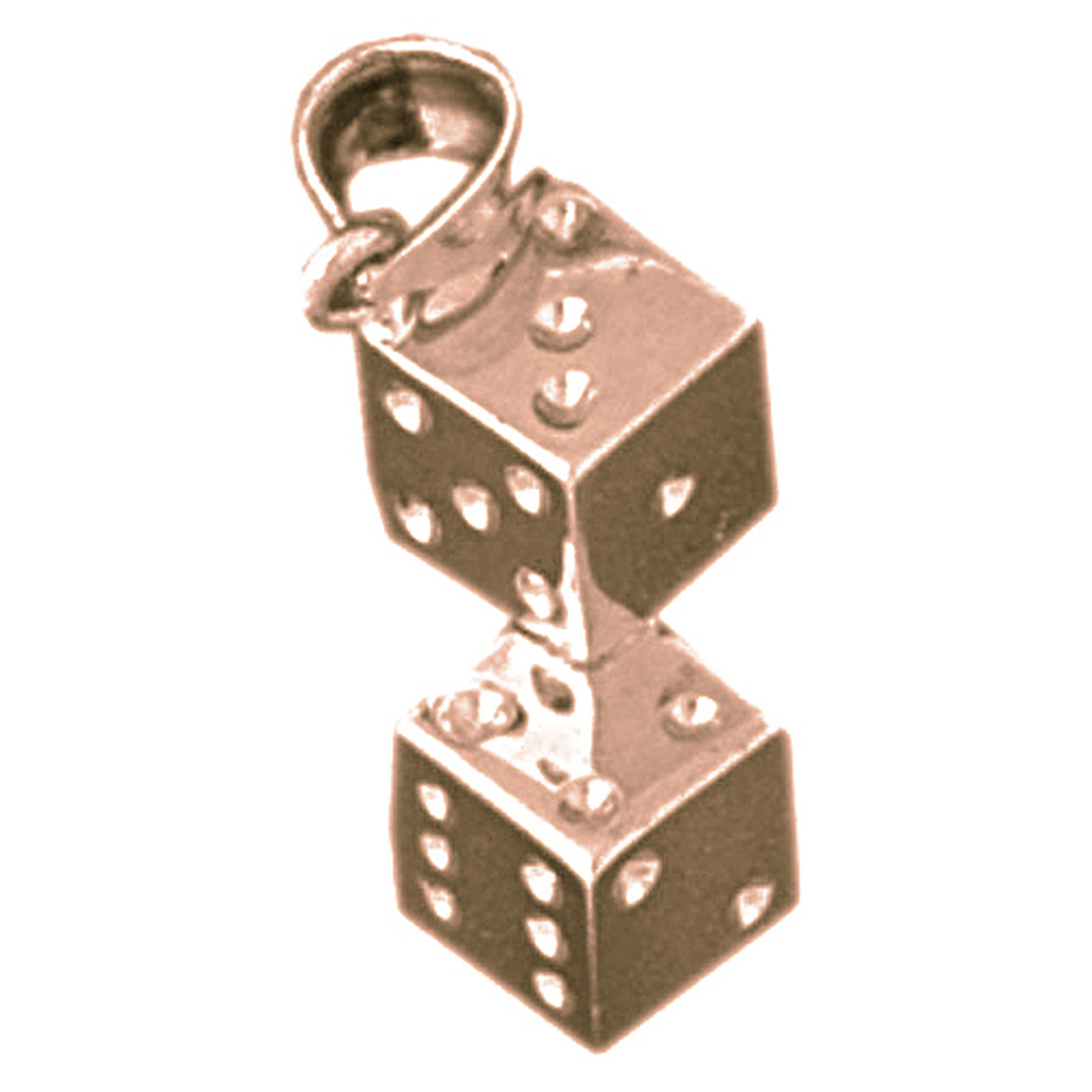 14K or 18K Gold Dice Pendant