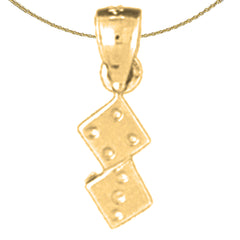14K or 18K Gold Dice Pendant