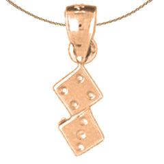 14K or 18K Gold Dice Pendant