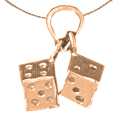 14K or 18K Gold Dice Pendant