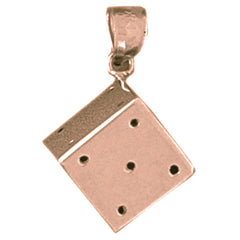 10K, 14K or 18K Gold Dice Pendant