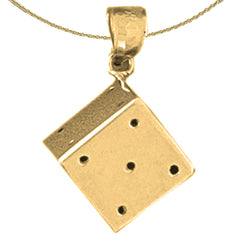 10K, 14K or 18K Gold Dice Pendant