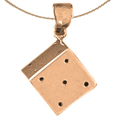 10K, 14K or 18K Gold Dice Pendant