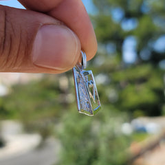 Reina y as de corazones de oro de 10 quilates, 14 quilates o 18 quilates, colgante Black Jack