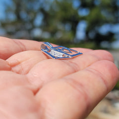 Reina y as de corazones de oro de 10 quilates, 14 quilates o 18 quilates, colgante Black Jack