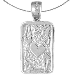 14K or 18K Gold Playing Cards, Ace Of Hearts Pendant