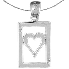 14K or 18K Gold Playing Cards, Ace Of Hearts Pendant