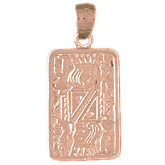 14K or 18K Gold Playing Cards, Queen Of Hearts Pendant