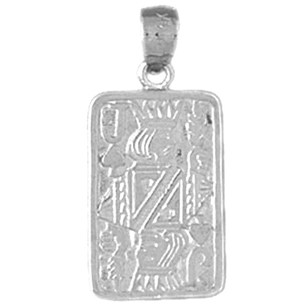 14K or 18K Gold Playing Cards, Queen Of Hearts Pendant