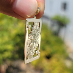 10K, 14K or 18K Gold Playing Cards, Queen Of Hearts Pendant