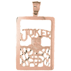 10K, 14K or 18K Gold Playing Cards, Joker Pendant