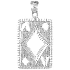 14K or 18K Gold Playing Cards, Ace Of Diamonds Pendant