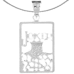 Naipes de oro de 14K o 18K, colgante Joker