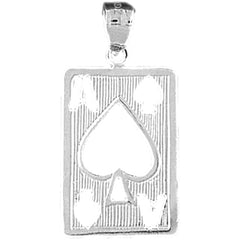 14K or 18K Gold Playing Cards, Ace Of Spades Pendant