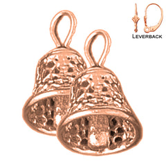14K or 18K Gold 3D Bell Earrings