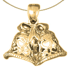 Weihnachtsglocken-Anhänger aus 10 Karat, 14 Karat oder 18 Karat Gold