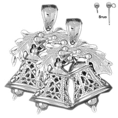14K or 18K Gold Christmas Bells Earrings