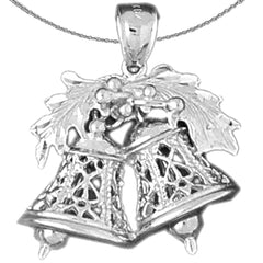 10K, 14K or 18K Gold Christmas Bells Pendant