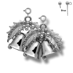 14K or 18K Gold Christmas Bells Earrings