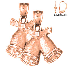 14K or 18K Gold Christmas Bells Earrings