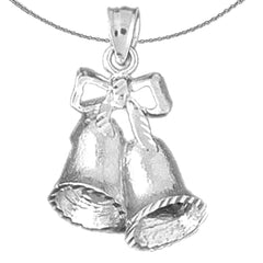 10K, 14K or 18K Gold Christmas Bells Pendant