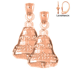 14K or 18K Gold Christmas Bell Earrings