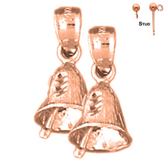 14K or 18K Gold Christmas Bell Earrings