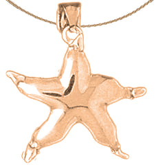 Colgante Estrella de Navidad en Oro de 10K, 14K o 18K