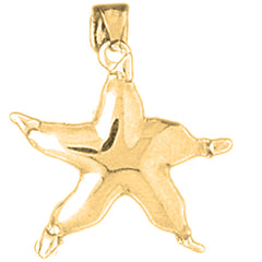 10K, 14K or 18K Gold Christmas Star Pendant