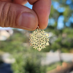 14K or 18K Gold Snow Flake Pendant