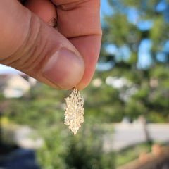 Colgante de copos de nieve de oro de 14 quilates o 18 quilates