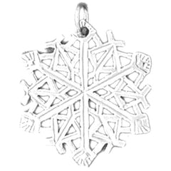 14K or 18K Gold Snow Flake Pendant