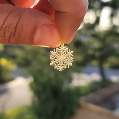 14K or 18K Gold Snow Flake Pendant