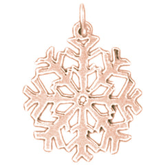 14K or 18K Gold Snow Flake Pendant