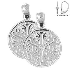 14K or 18K Gold Snow Flake Earrings