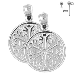 14K or 18K Gold Snow Flake Earrings