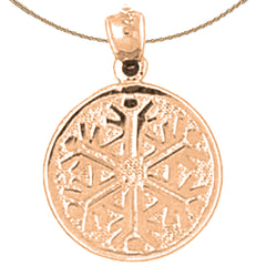 14K or 18K Gold Snow Flake Pendant