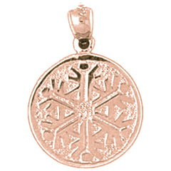 14K or 18K Gold Snow Flake Pendant