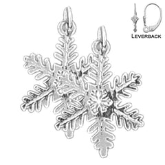14K or 18K Gold Snow Flake Earrings